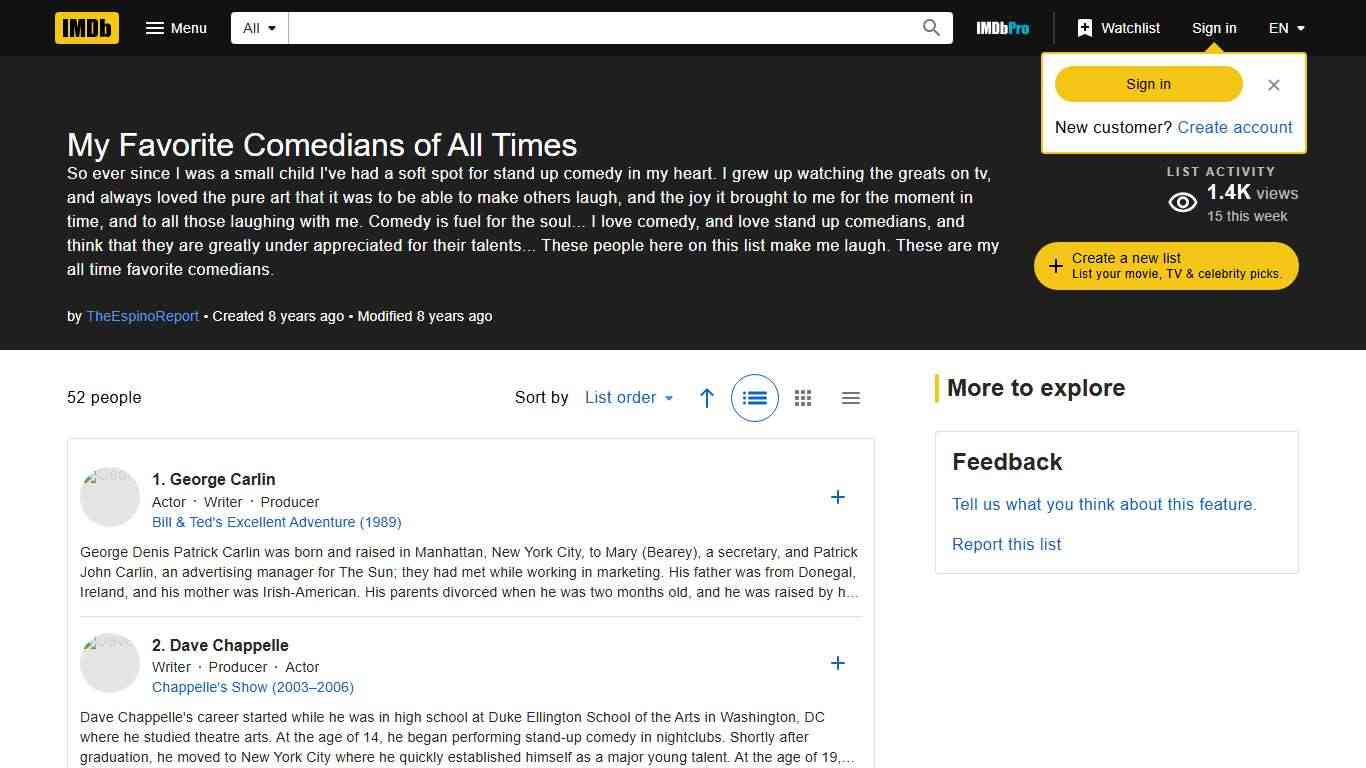 My Favorite Comedians of All Times